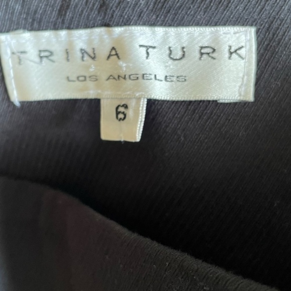 Trina Turk black cotton pants. Size 6 - Picture 2 of 8